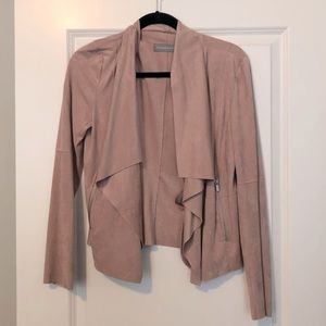 Faux suede jacket light rose color